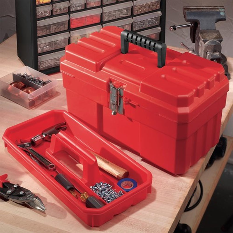 Akro-Mils Probox Plastic Toolbox with Removable Tray for Tools and Hobbies