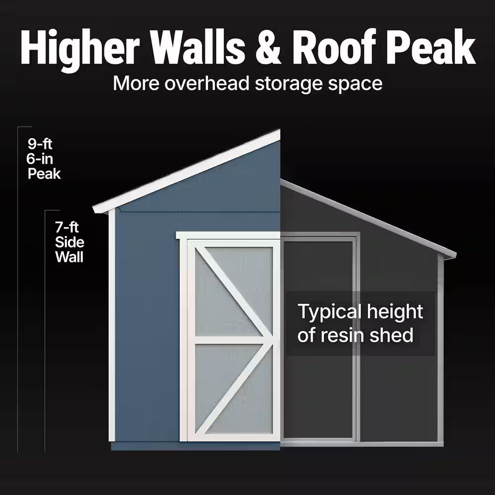 Rookwood 10x12 Ft. DIY Wood Storage Solution with Smartside and Floor System for Backyard Transformation