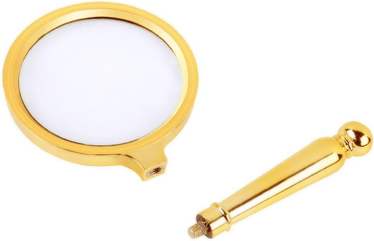 10X Handheld Magnifier with Metal Handle - 80mm Magnifying Glass for Reading Maps, Newspapers, and More - Excellent Gift for Seniors and Children