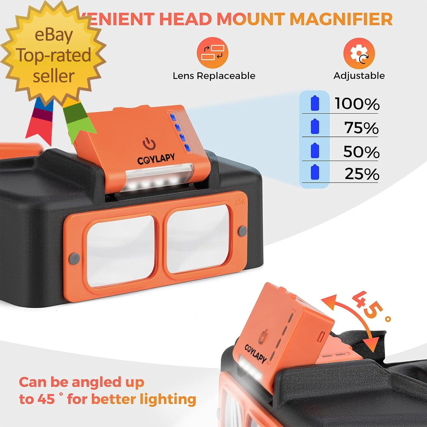 Rechargeable LED Headband Magnifier for Precision and Detail-Oriented Tasks