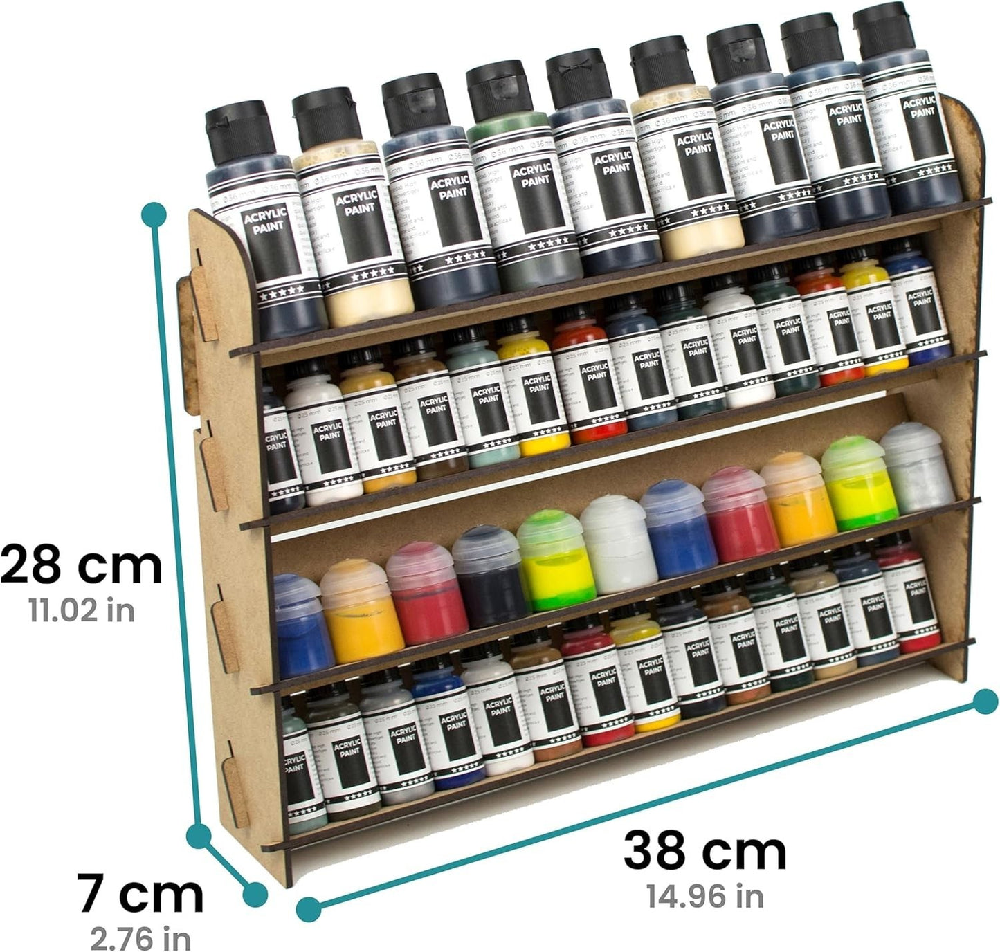 Model Paint Storage Rack for Citadel, Vallejo, Tamiya, and Army Paints