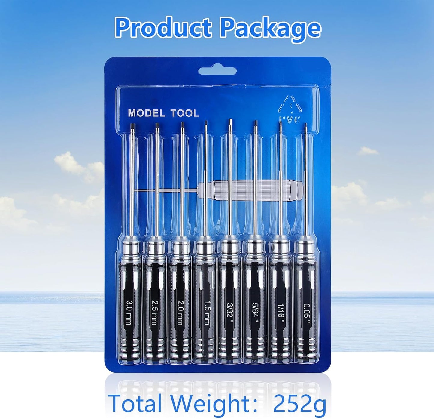 Precision 8-Piece Hex Screwdriver Set for RC Vehicles - Compatible with Traxxas and Arrma
