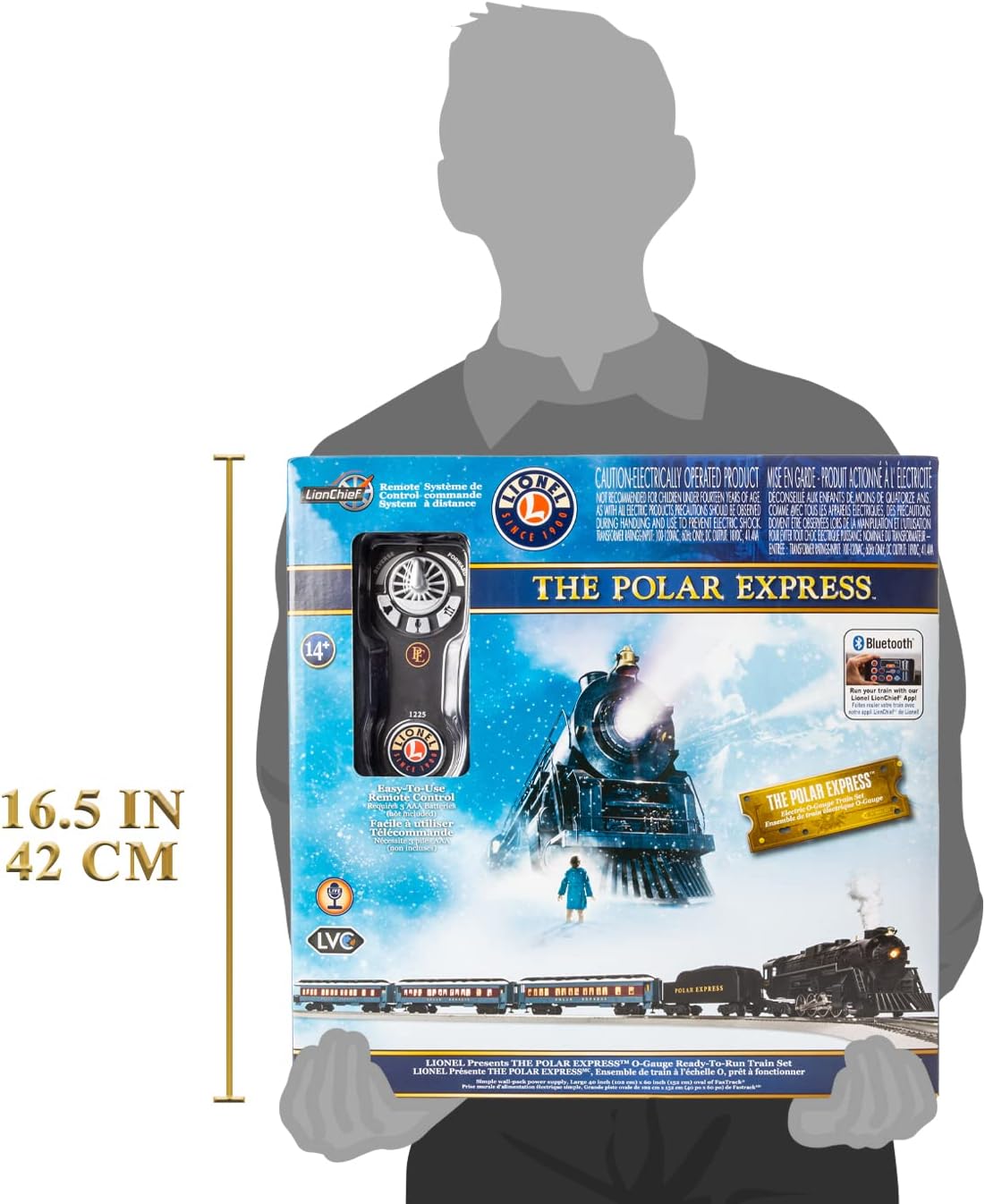 Lionel Polar Express Electric O Gauge Model Train Set with Bluetooth 5.0 and Remote Control