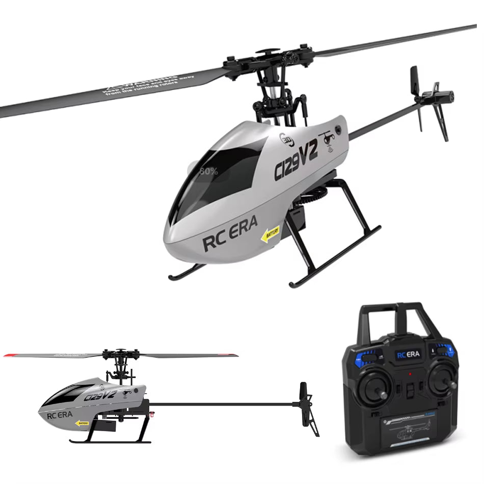 C129V2 RTF RC Helicopter - 2.4GHz 6-Axis Gyro & One-Click 3D Flip - Perfect for Hobbyists!