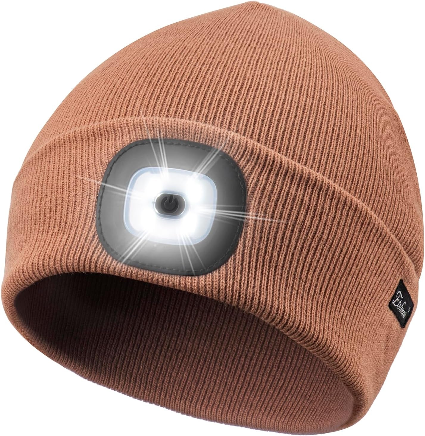 Etsfmoa Unisex USB Rechargeable Beanie with Light - Ideal Gift for Men, Dads, and Fathers