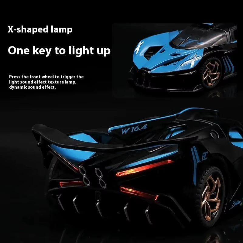 1:32 Bugatti Bolide Diecast Model Car - Premium Alloy Collectible for Display & Enthusiasts