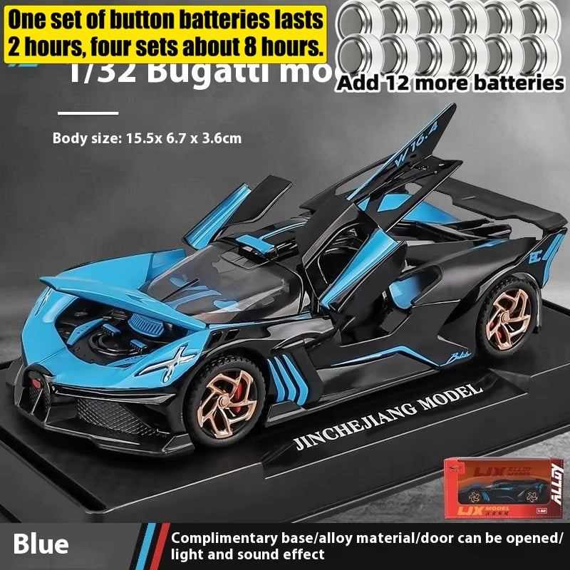 1:32 Bugatti Bolide Diecast Model Car - Premium Alloy Collectible for Display & Enthusiasts