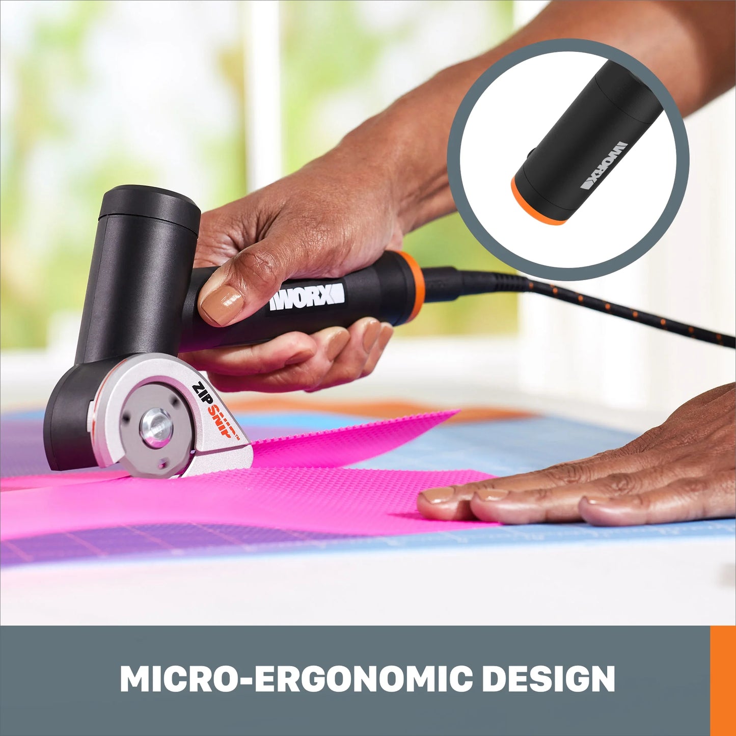 Makerx WX745L.9 20V Zipsnip Mini Rotary Cutter - Powerful and Portable Tool for Precision Cutting