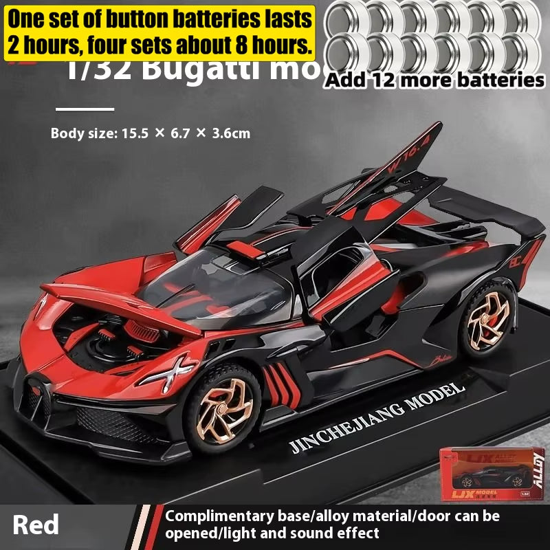 1:32 Bugatti Bolide Diecast Model Car - Premium Alloy Collectible for Display & Enthusiasts