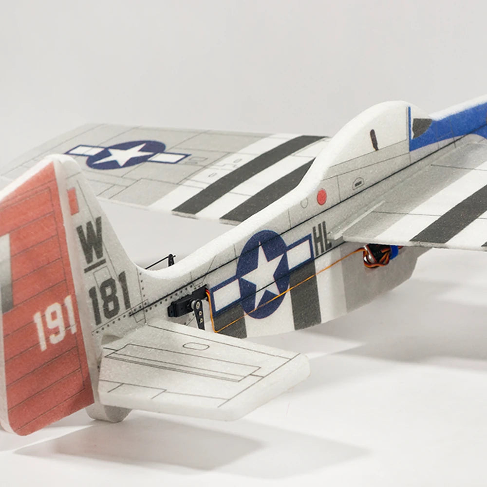 Dancing Wing E45 P-51 1000mm EPP RC Fighter Airplane Kit - Complete with Motor, Props, Servo & ESC Power Combo