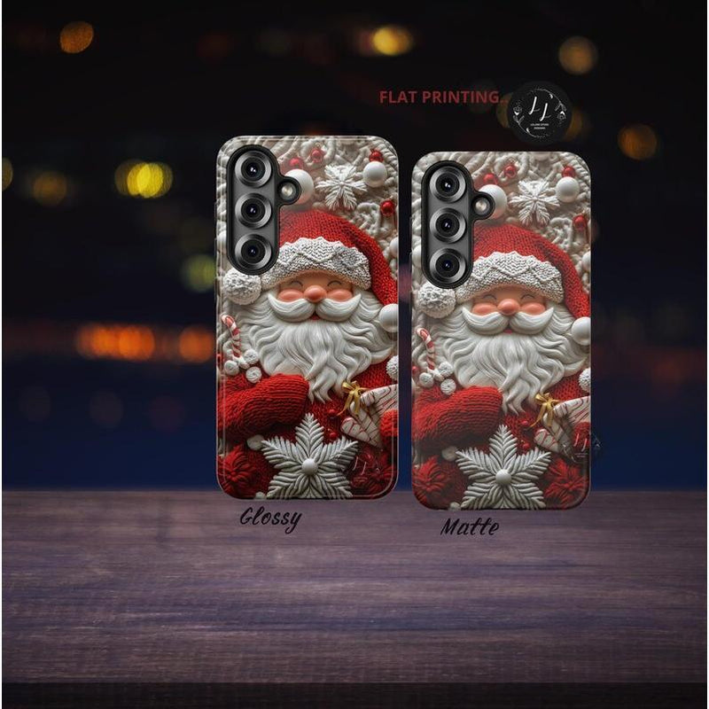 Festive 3D Santa Claus Phone Case for iPhone 16/15/14/13 & Galaxy S25/S24/S23 Ultra & Pixel 9 - Perfect Holiday Accessory!