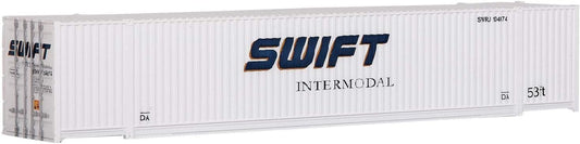 Walthers HO Scale 53' Swift Livery Corrugated-Side Container - Ideal Addition for Your Model Railroad!