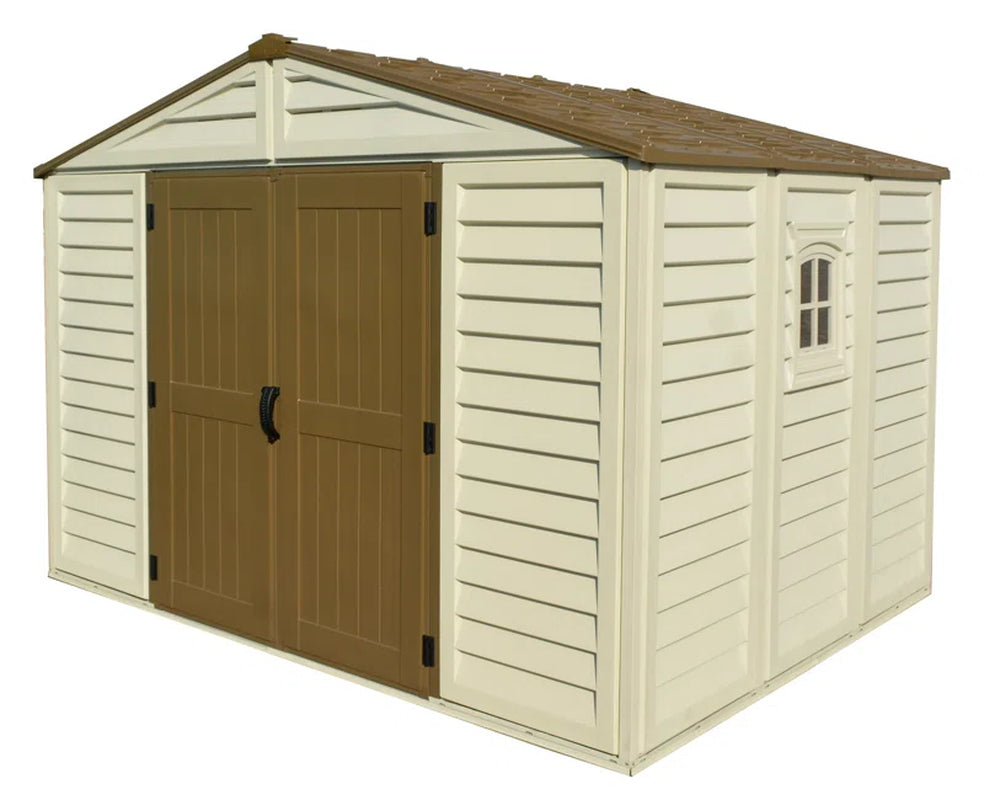 Woodbridge 10.5 Ft. W x 8 Ft. D Heavy-Duty Plastic Storage Shed for Outdoor Use