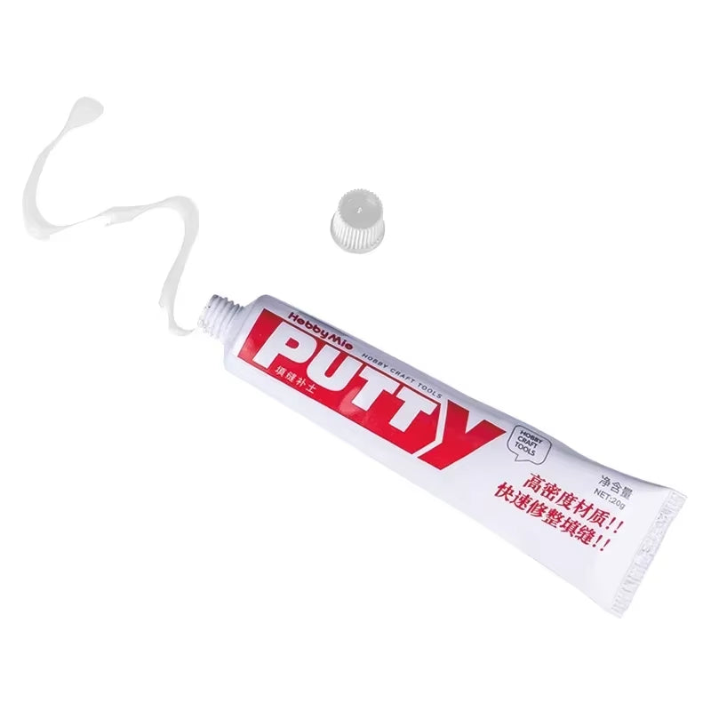 HOBBY MIO Quick-Dry High-Density Putty - 20G Model Joint Filler in Black, White, and Grey for Precision Molding and Repair