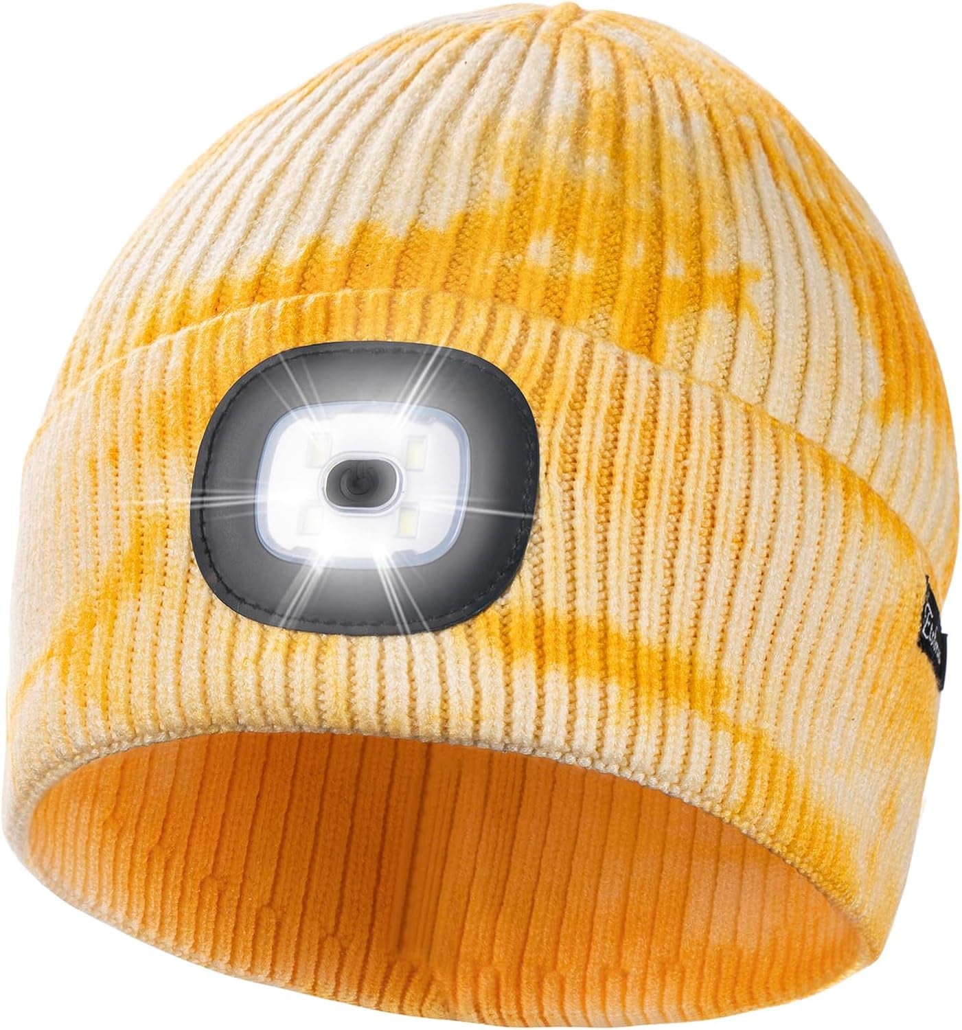 Etsfmoa Unisex USB Rechargeable Beanie with Light - Ideal Gift for Men, Dads, and Fathers