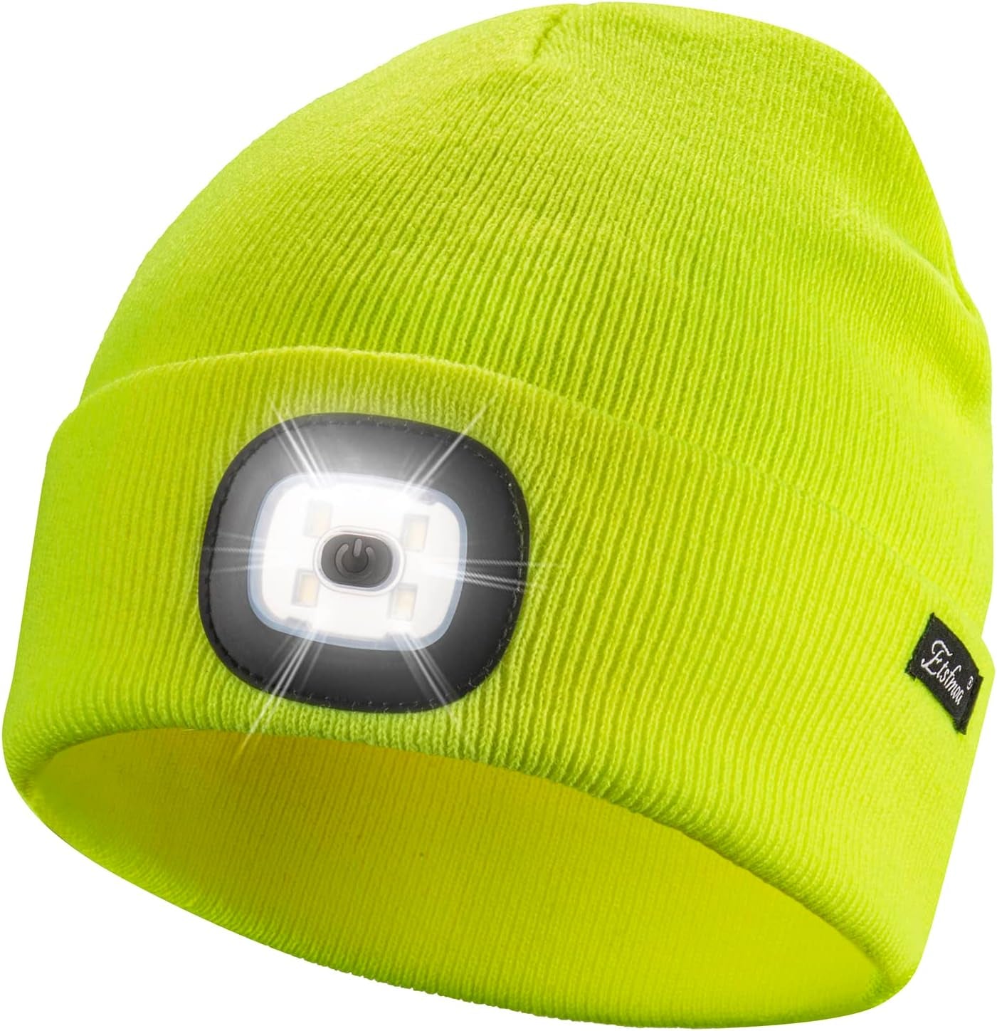 Etsfmoa Unisex USB Rechargeable Beanie with Light - Ideal Gift for Men, Dads, and Fathers