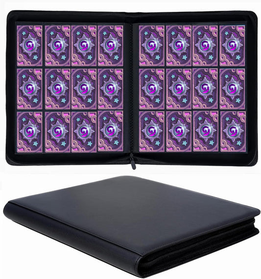 12-Pocket 720-Card Trading Card Binder with Ringless Side Loading Design