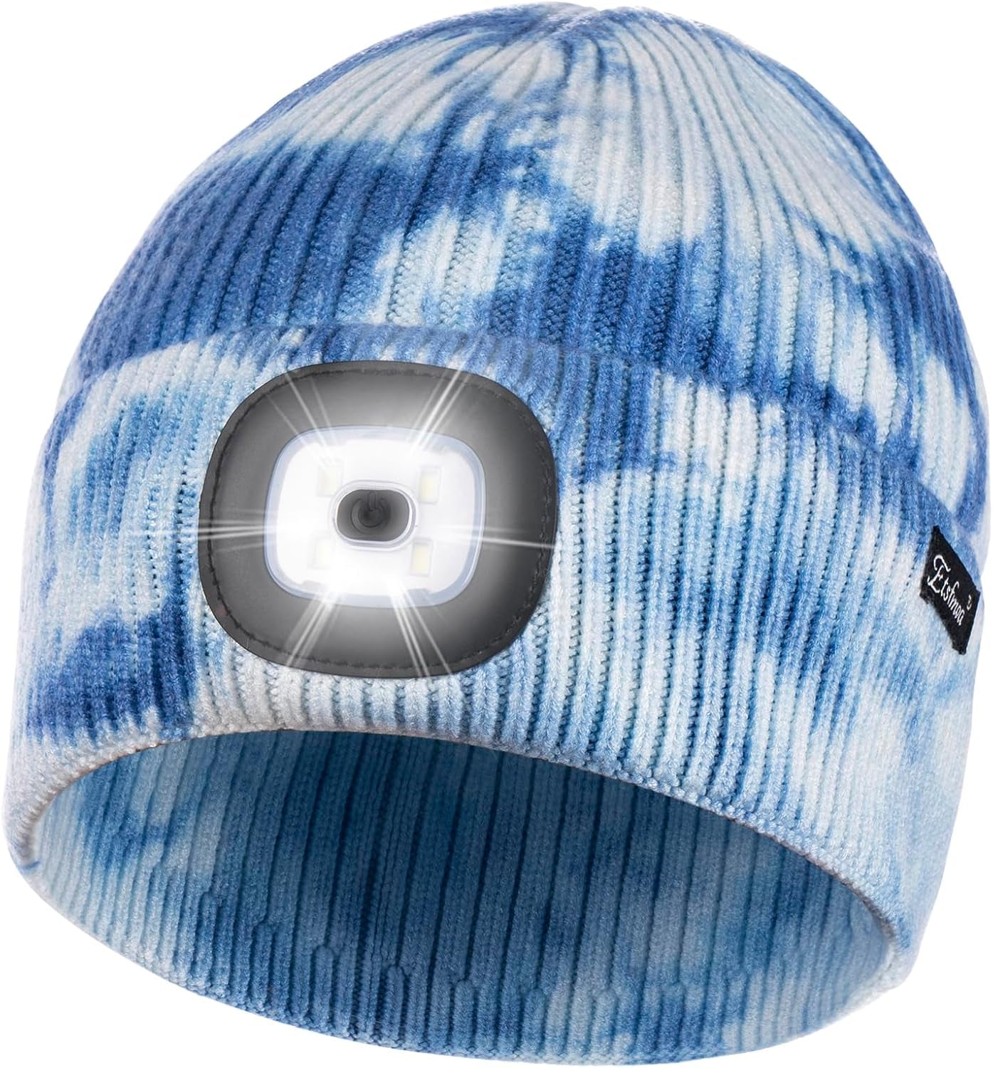 Etsfmoa Unisex USB Rechargeable Beanie with Light - Ideal Gift for Men, Dads, and Fathers