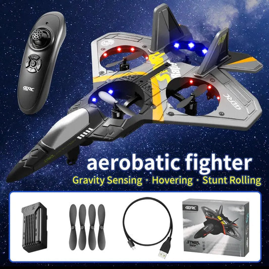 V17 Remote Control Fighter Plane - EPP Foam Glider RC Drone for Kids - Ideal Gift for Hobby Enthusiasts!
