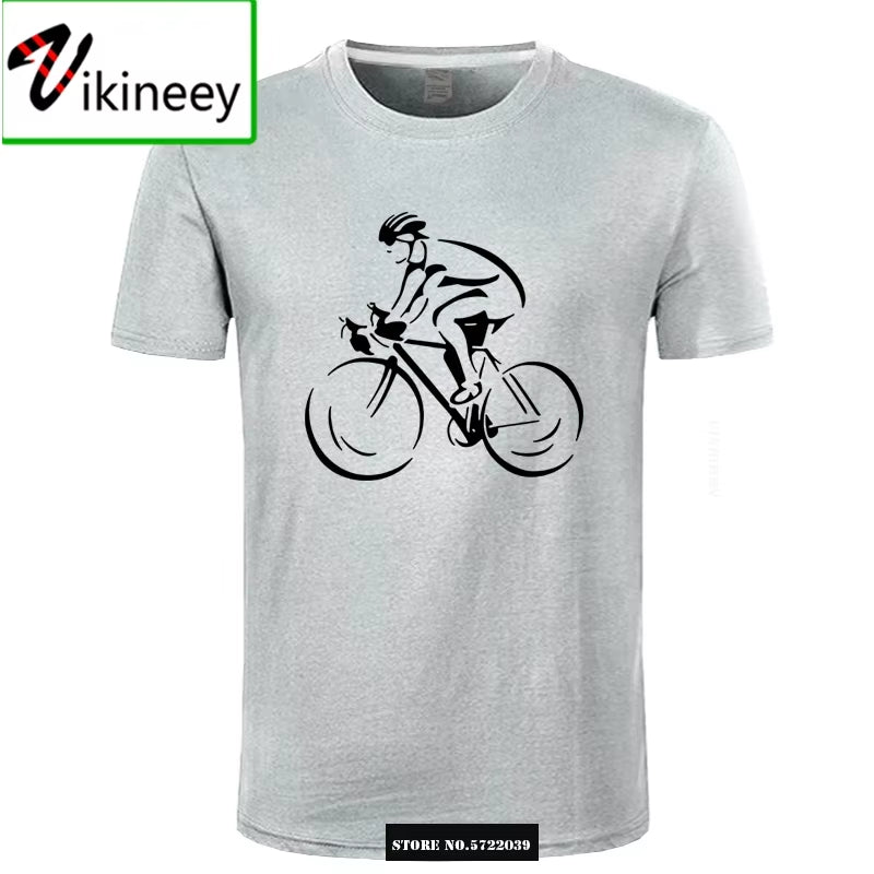 Men's Fashion Solid T-Shirts for Cyclists and Bikers
