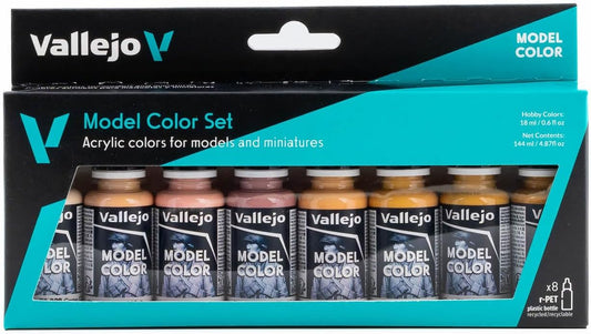 Vallejo Face and Skin Color Paint Set, 8 Colors, 17 ml (0.5 fl oz) - Pack of 8