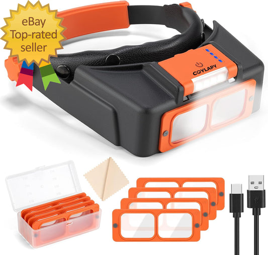 Rechargeable LED Headband Magnifier for Precision and Detail-Oriented Tasks