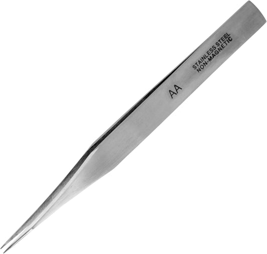 Elevate Your Precision with Premium Stainless Steel Tweezers - Sleek Silver Finish!