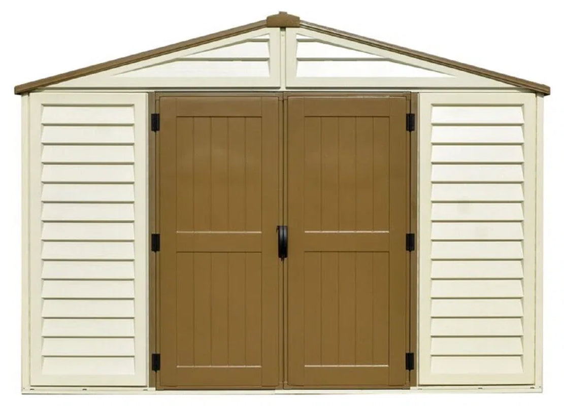 Woodbridge 10.5 Ft. W x 8 Ft. D Heavy-Duty Plastic Storage Shed for Outdoor Use