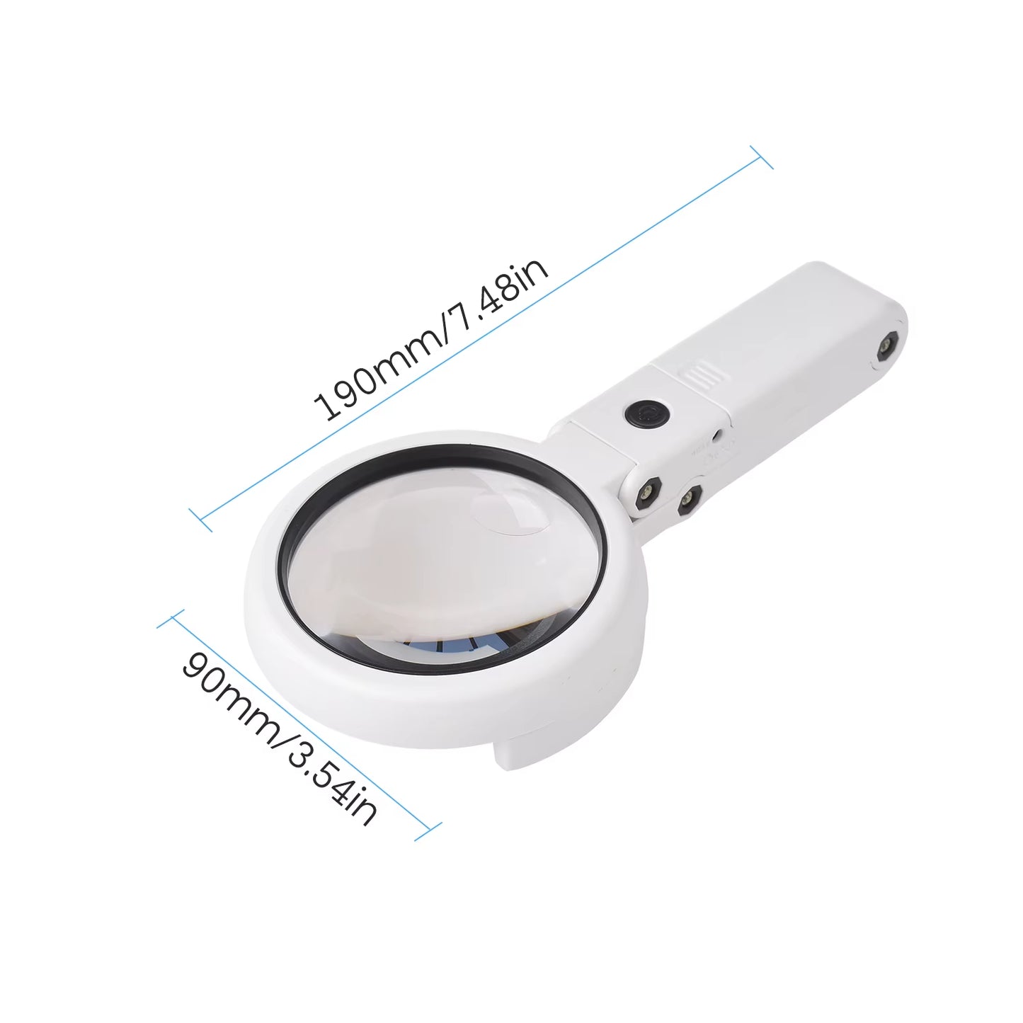 5X/10X USB-Powered LED Handheld Magnifier with Stand - Perfect for Electronics Repair and Hobbies