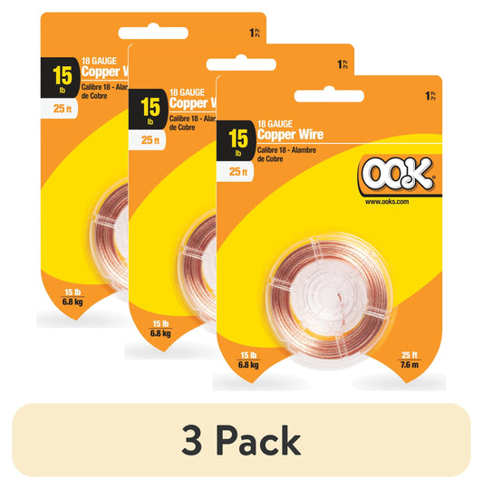 Versatile 3-Pack of 100ft #24 Bronze Copper Craft Wire (15 lb) for Diverse DIY Projects