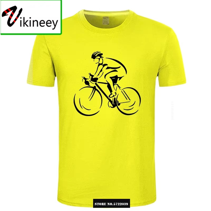 Men's Fashion Solid T-Shirts for Cyclists and Bikers
