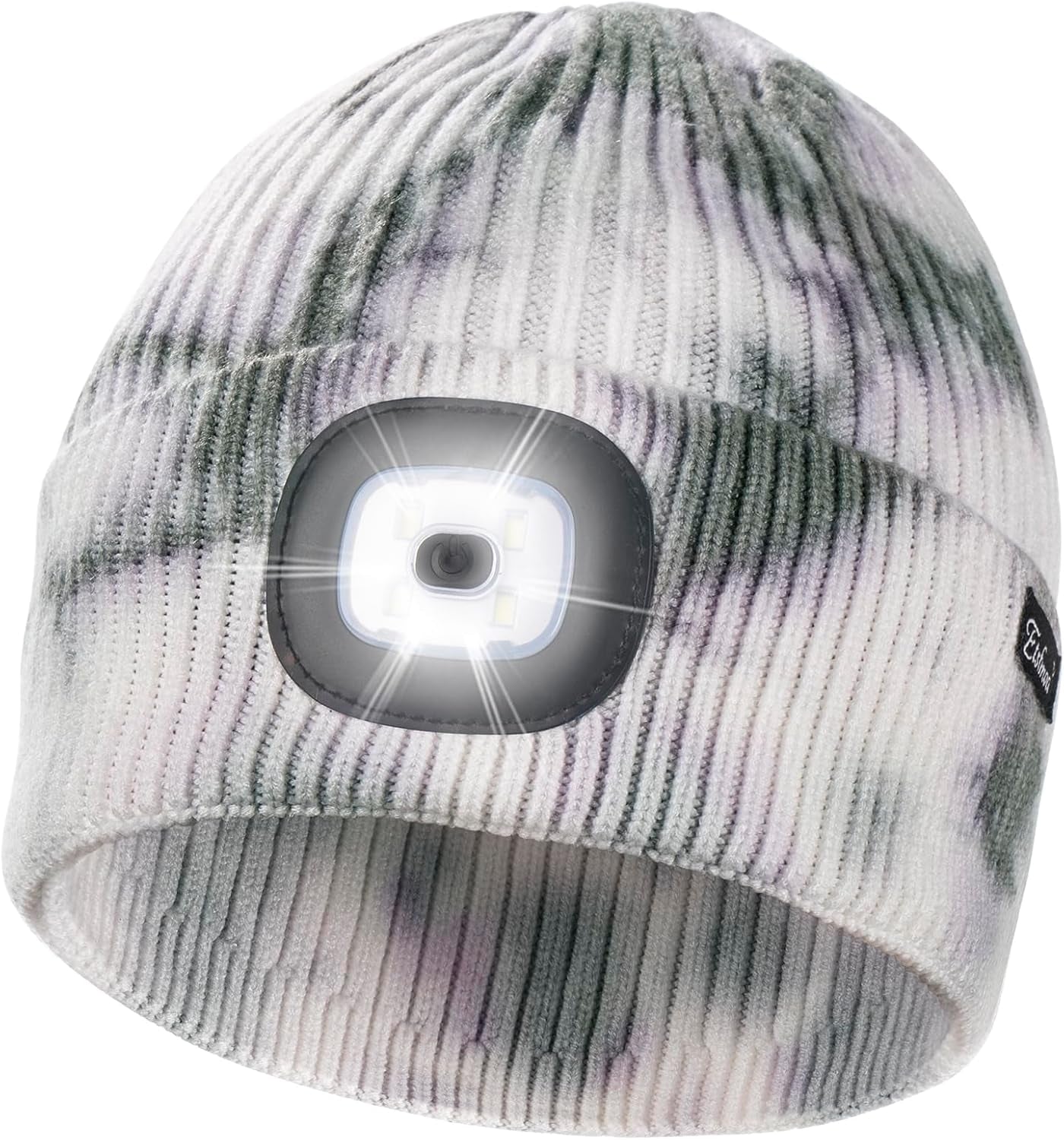 Etsfmoa Unisex USB Rechargeable Beanie with Light - Ideal Gift for Men, Dads, and Fathers