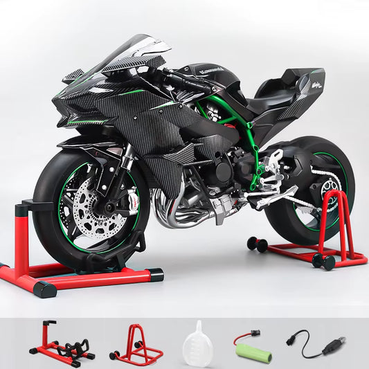 1:6 Scale Kawasaki H2R Diecast Motorcycle Model - Bootable, Sprayable Alloy Collectible for Hobbyists and Holiday Gifts
