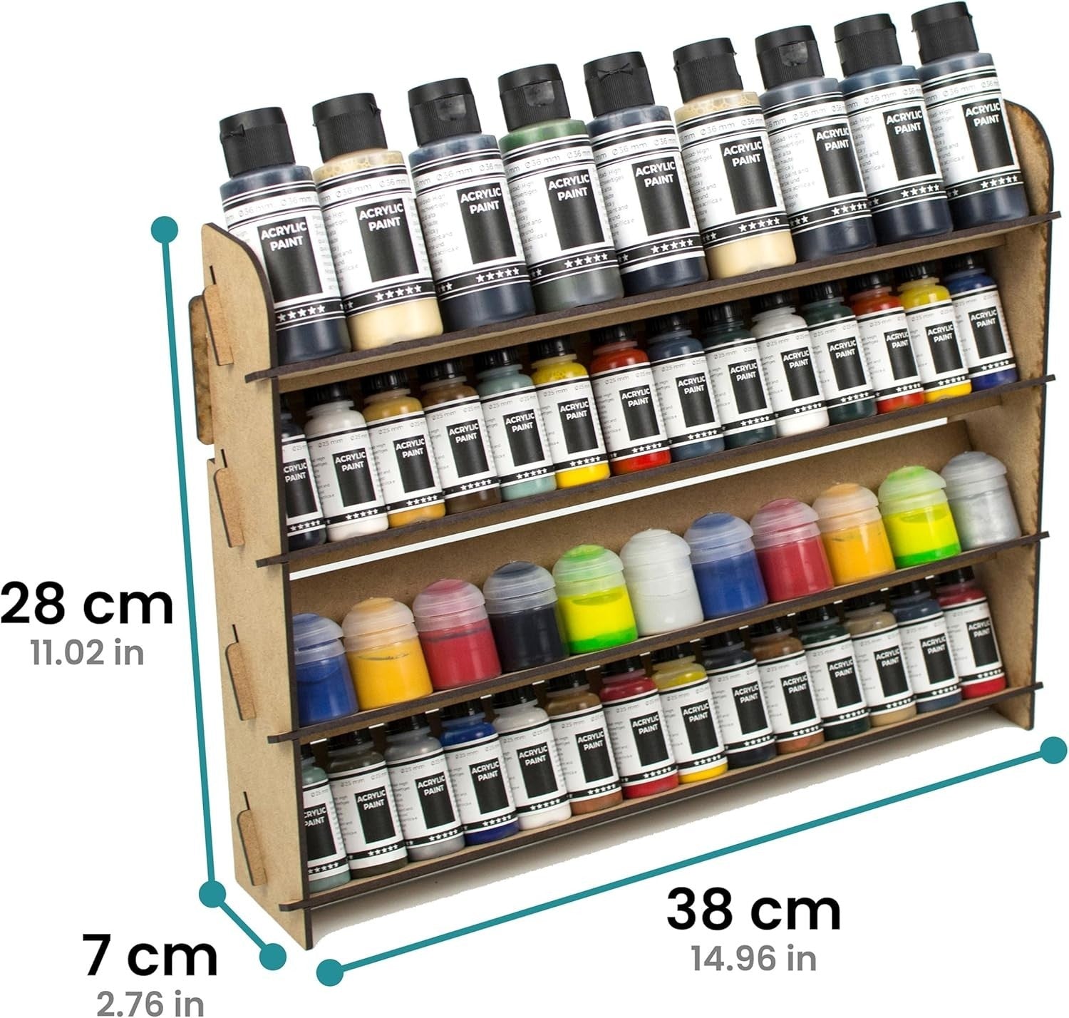 Model Paint Storage Rack for Citadel, Vallejo, Tamiya, and Army Paints