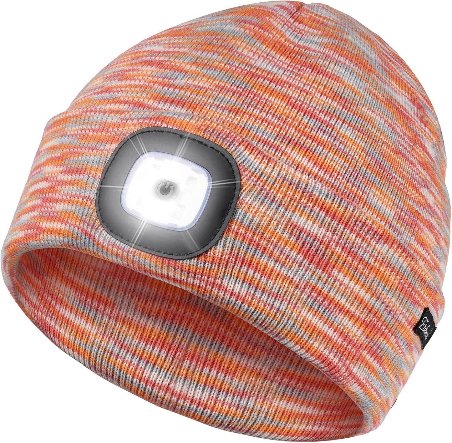Etsfmoa Unisex USB Rechargeable Beanie with Light - Ideal Gift for Men, Dads, and Fathers