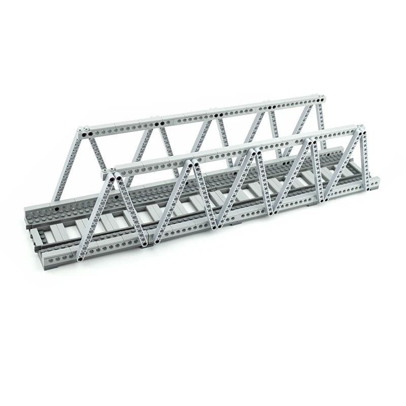 City Train Tracks & Station Building Blocks Set - Mini Signs, Signal Lights, Straight & Curved Rails for Creative Railway Models