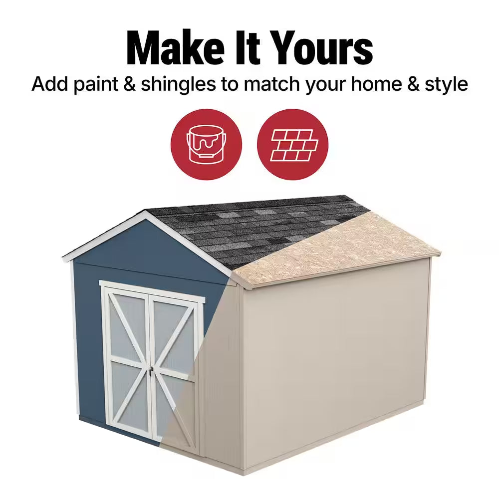 Rookwood 10x12 Ft. DIY Wood Storage Solution with Smartside and Floor System for Backyard Transformation