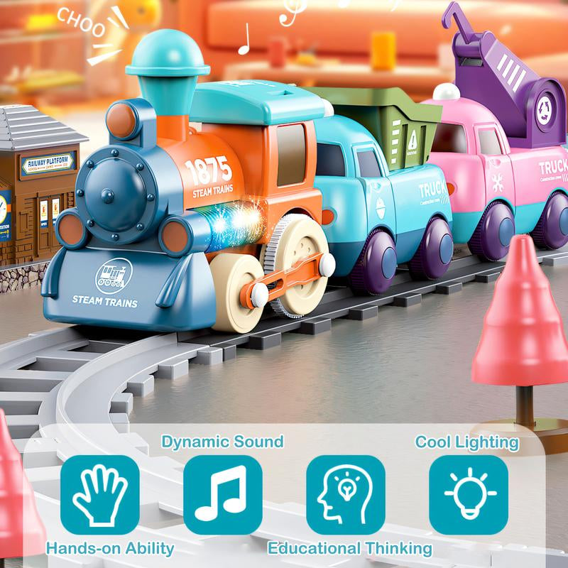 Exciting BOTICAKO Electric Train Set for Toddlers - Magnetic Train Toy with Tracks & Accessories, Perfect Gift for Boys & Girls 3+!