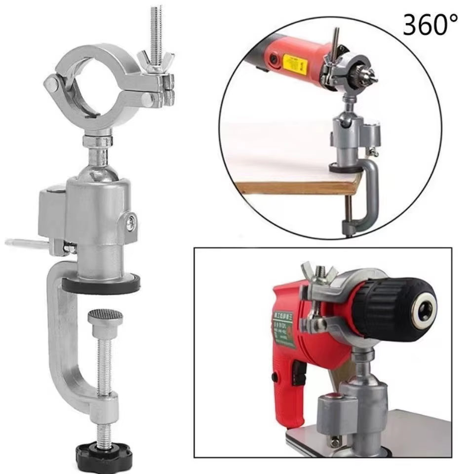 Multifunctional 360° Swivel Vise for Woodworking - Premium Aluminium Alloy Drill Stand Holder