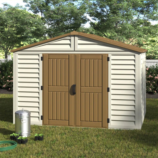 Woodbridge 10.5 Ft. W x 8 Ft. D Heavy-Duty Plastic Storage Shed for Outdoor Use