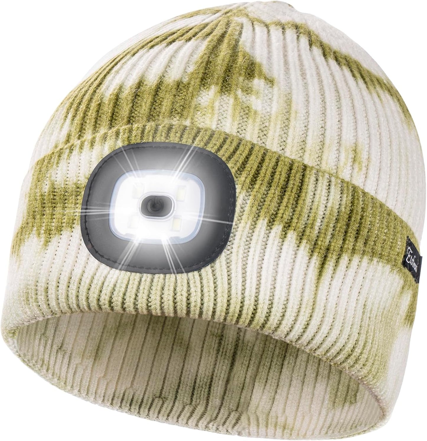 Etsfmoa Unisex USB Rechargeable Beanie with Light - Ideal Gift for Men, Dads, and Fathers