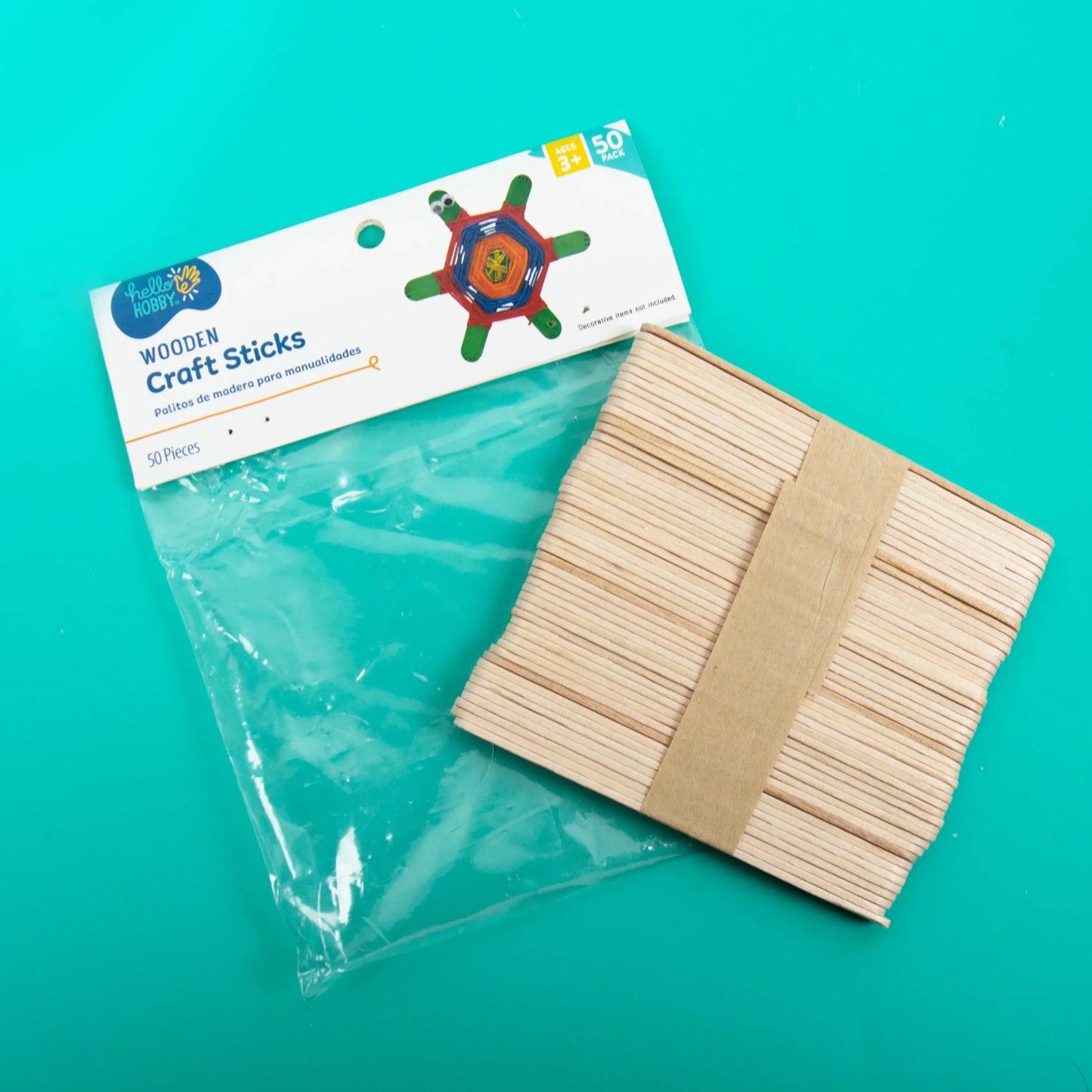 Wood Craft Sticks - 50 Pack (Set of 6)