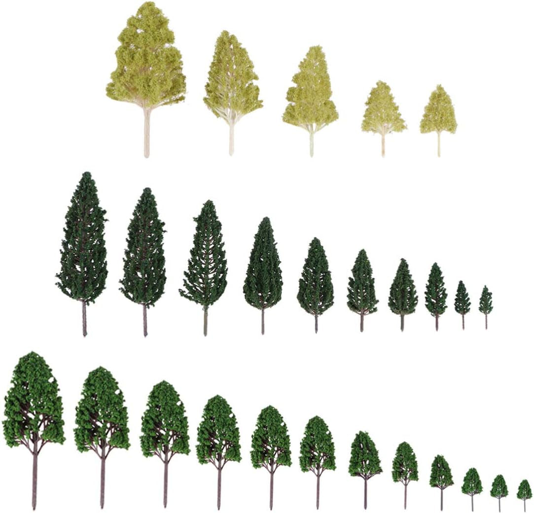 27-Piece BESPORTBLE Model Trees Set for Stunning Train Scenery and Architectural Landscapes