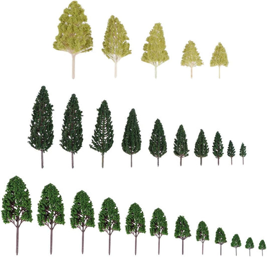 27-Piece BESPORTBLE Model Trees Set for Stunning Train Scenery and Architectural Landscapes