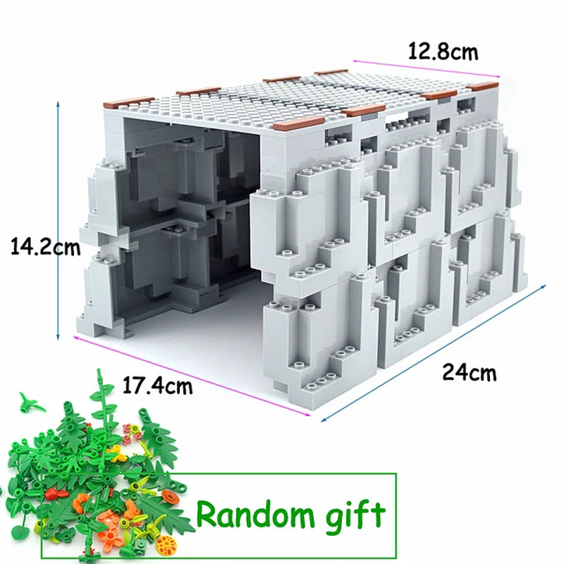 City Train Tracks & Station Building Blocks Set - Mini Signs, Signal Lights, Straight & Curved Rails for Creative Railway Models