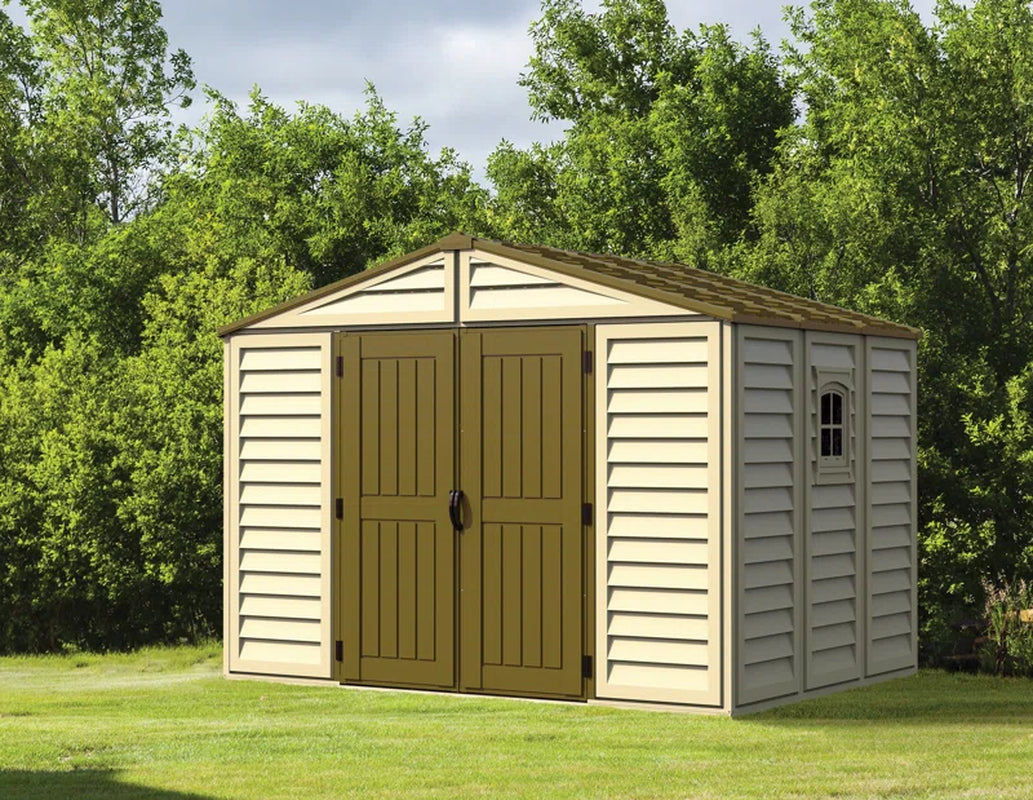 Woodbridge 10.5 Ft. W x 8 Ft. D Heavy-Duty Plastic Storage Shed for Outdoor Use