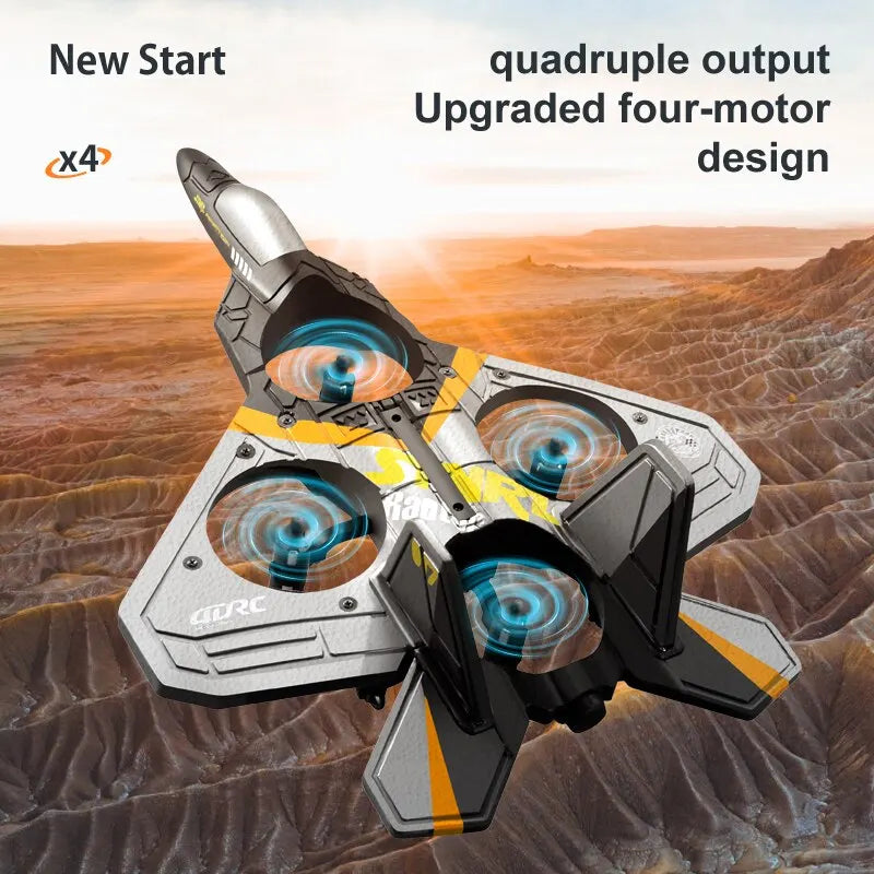 V17 Remote Control Fighter Plane - EPP Foam Glider RC Drone for Kids - Ideal Gift for Hobby Enthusiasts!