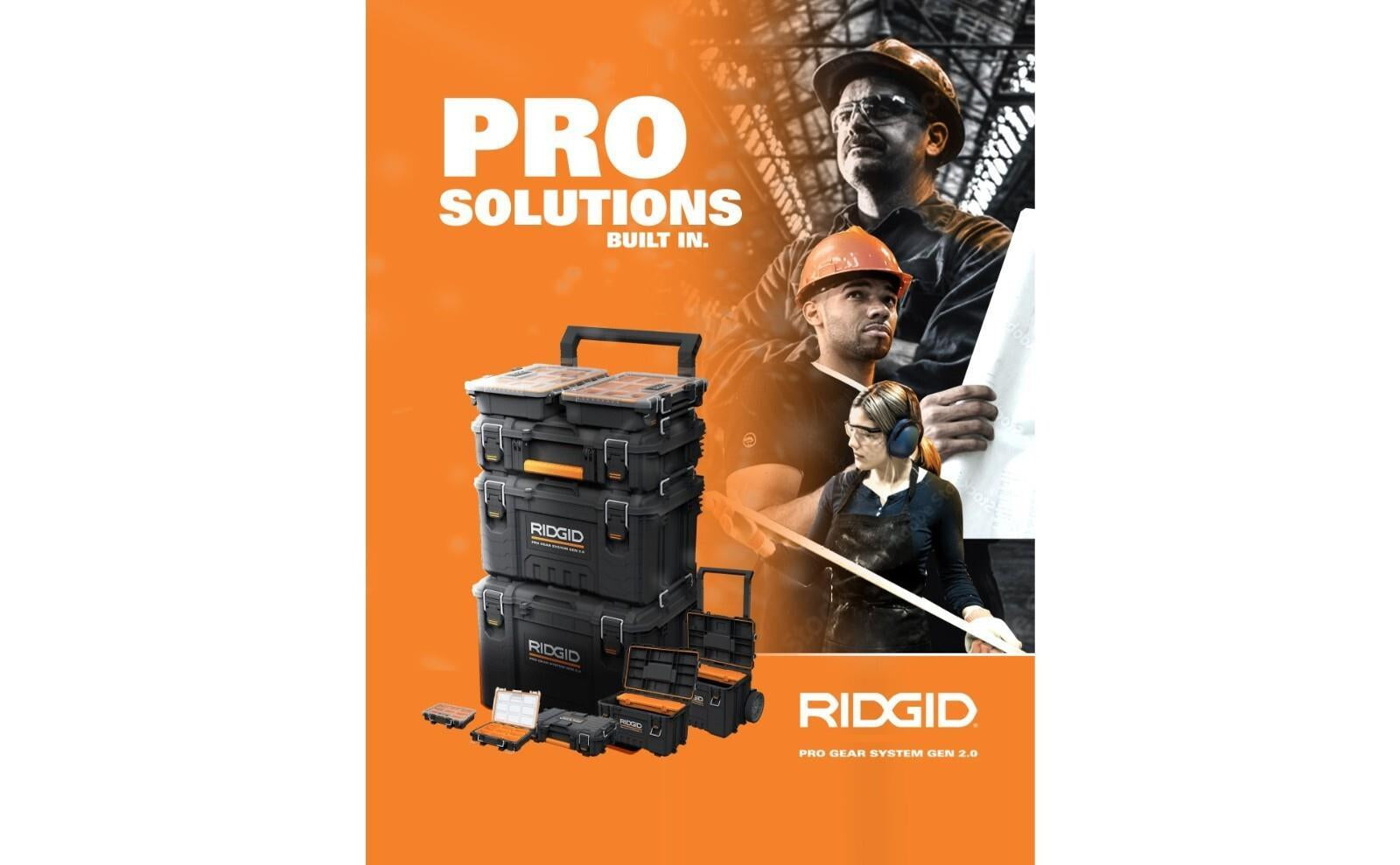 Ridgid Compact Pro Gear System Small Parts Organizer with 6 Compartments - New