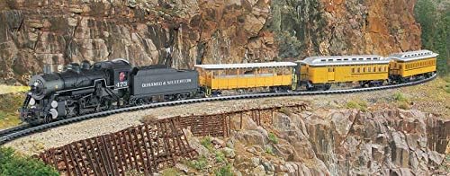 Bachmann Trains Durango & Silverton HO Scale Electric Train Set - Complete Ready-to-Run Experience with Stunning Yellow Locomotive and Authentic Passenger Cars