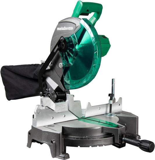 Metabo HPT 10-Inch Compound Miter Saw with 15-Amp Motor, Precision Miter Angles, Single Bevel 0-45°, 24T TCT Blade, Positive Stops, and Lightweight Design, Model C10FCGS